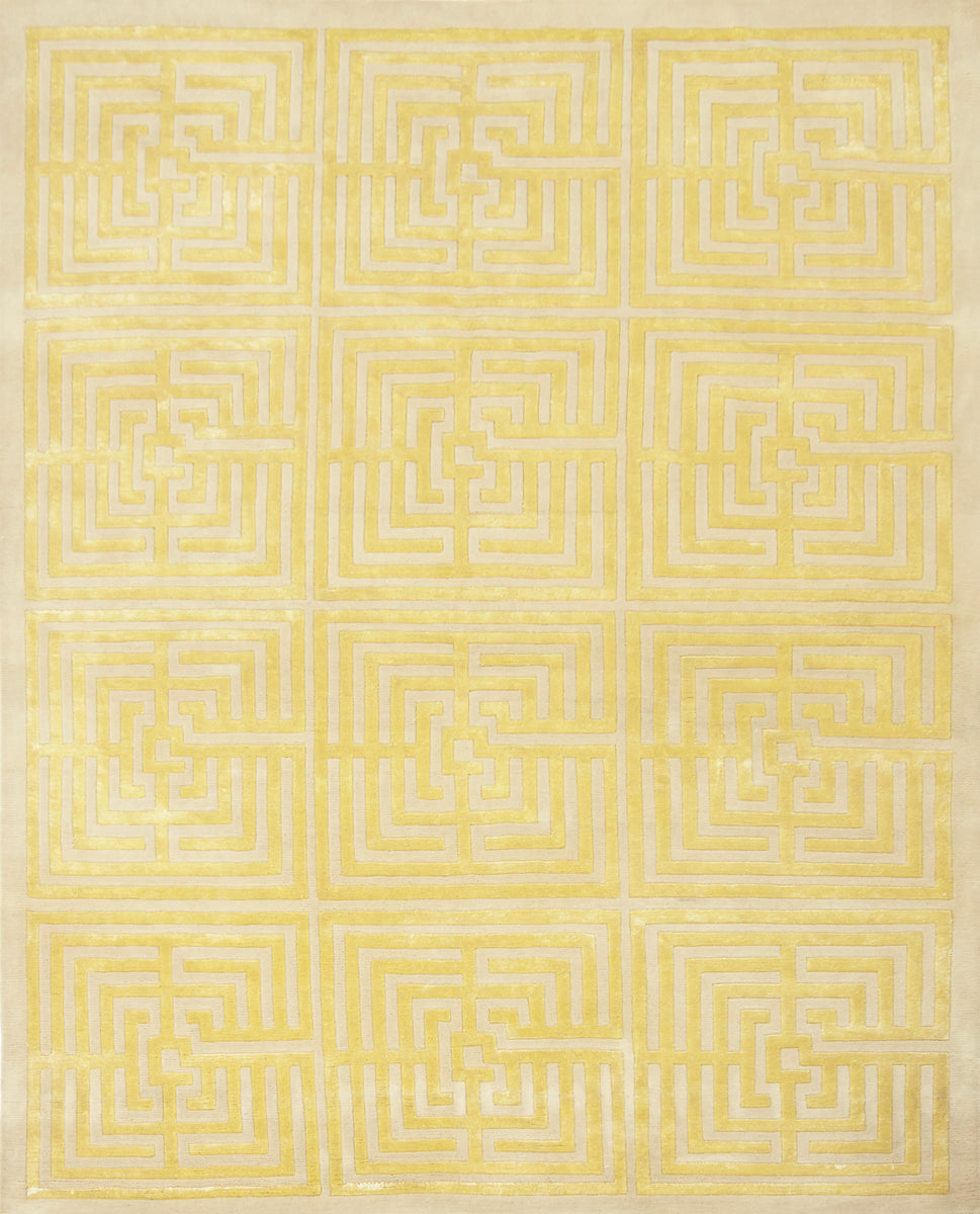Ivory Maze Rug Maze II Ivory with Maize – Jennifer Manners