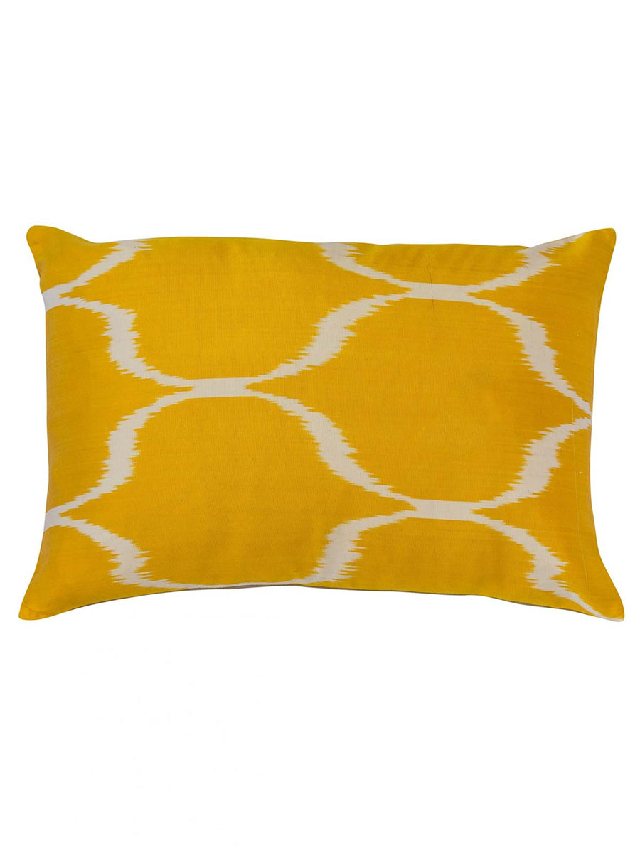 Olivia Silk Ikat Cushion Goldenrod